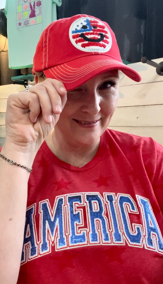 AMERICA Sequin Patch Tee