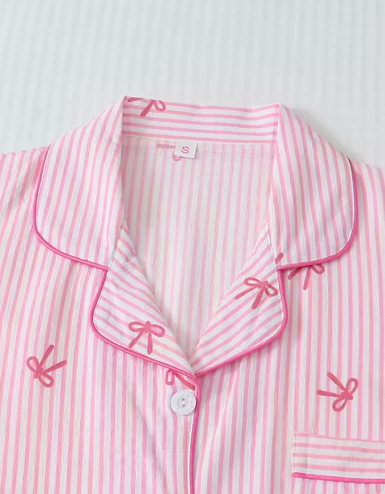 Pink Striped Bow PJ’s