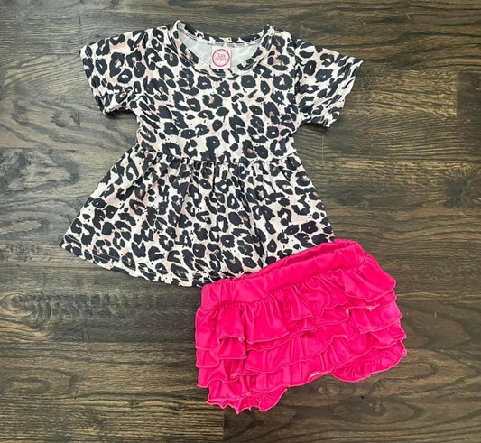 Leopard Bummie Set