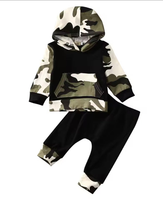 Green Camo Pant Set