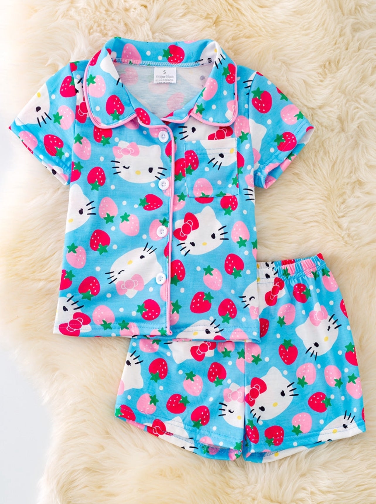 Blue Kitty PJ Set