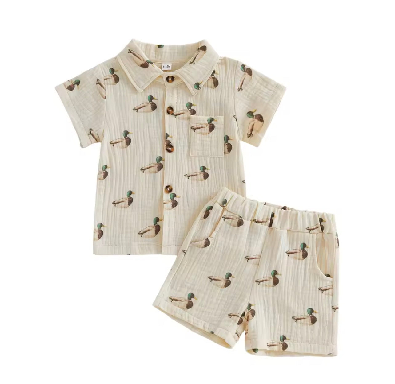 Linen Palm Short Set