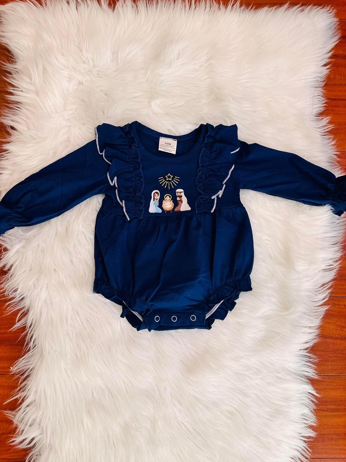 Embroidered Jesus Bubble Onesie