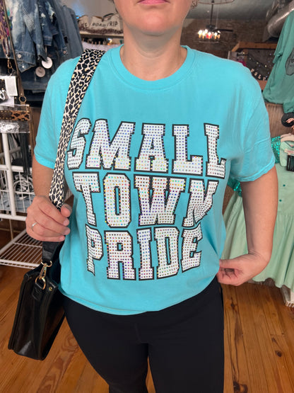 SMALL TOWN PRIDE spangle Comfort Colors Tee