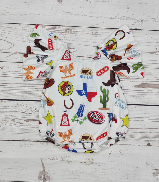 All Things Texas Bubble Onesie