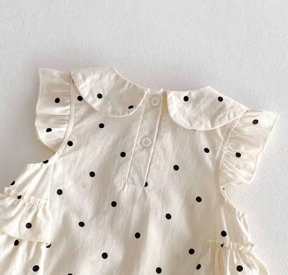 Black and White Dotted Bubble Onesie