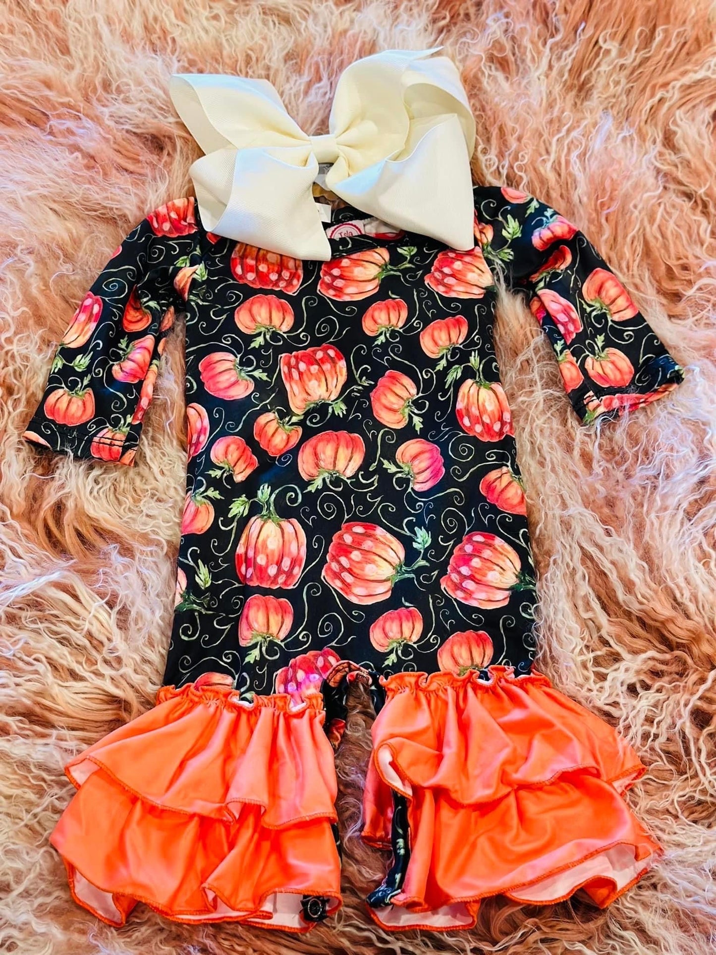 All the Pumpkins Rompers