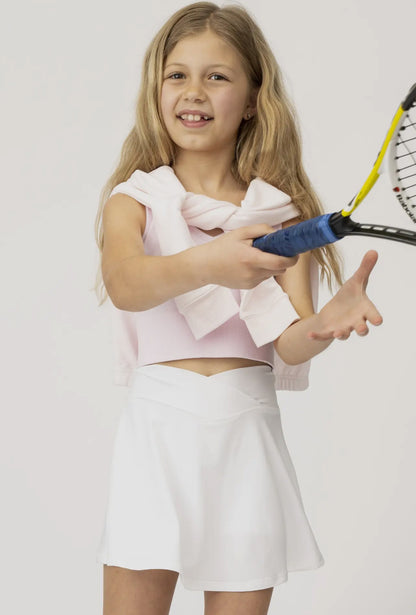 Girls crossover Waistband Tennis Skort
