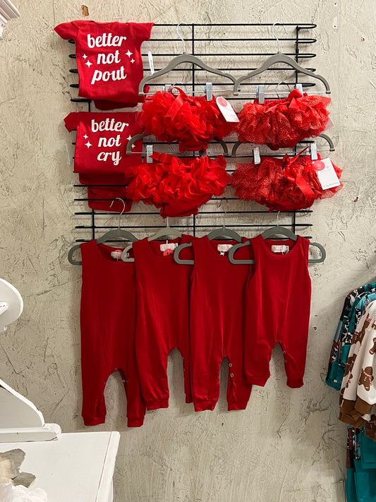 Red Sleeveless Romper