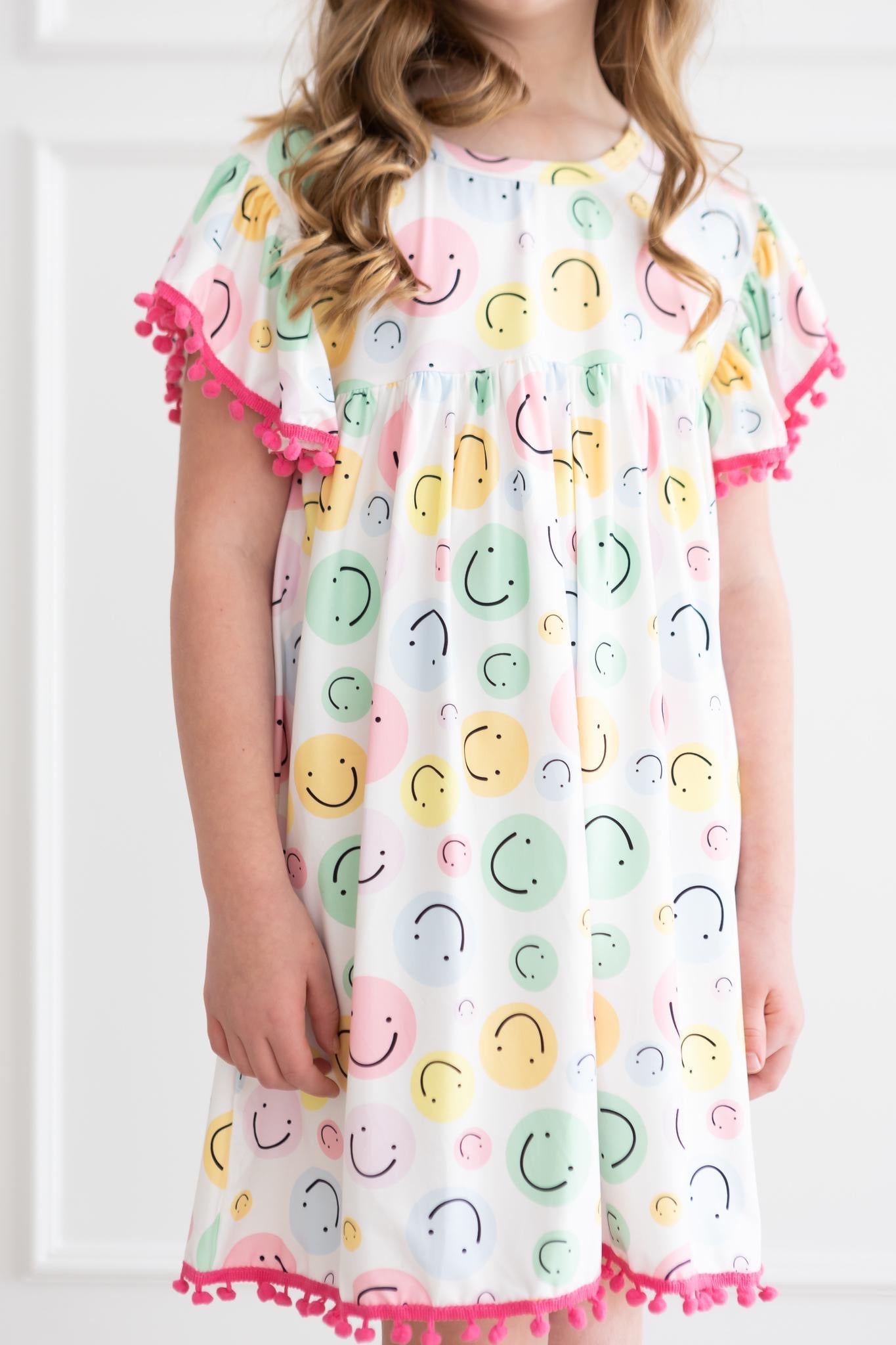 Smiley Pom Pom Dress