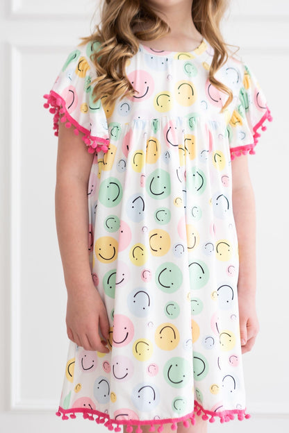 Smiley Pom Pom Dress