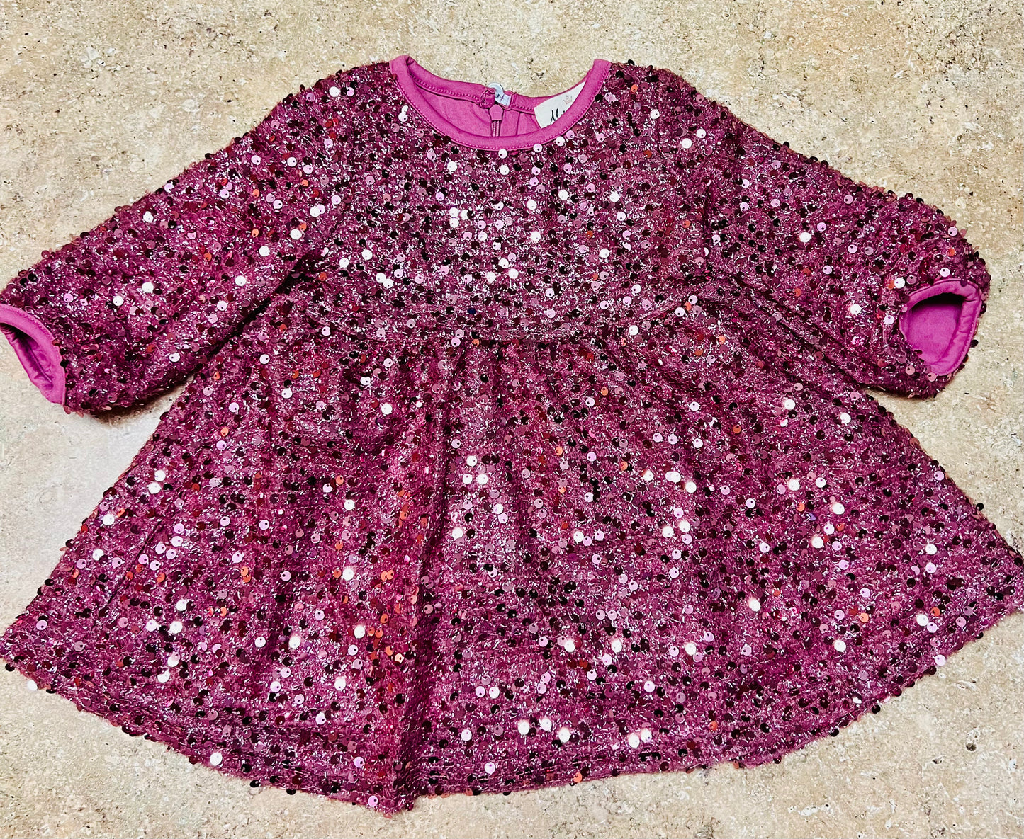 Mauve Sequin Party Dress