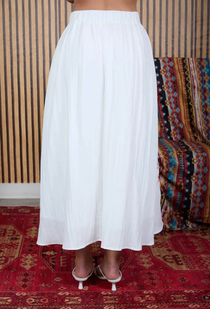 Floral Embroidery Detail
Midi Skirt