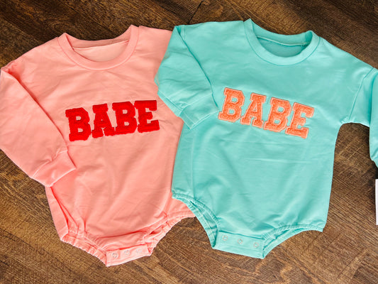 BABE chenille onesie