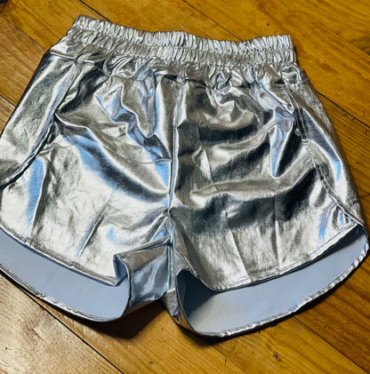 Girls metallic shorts