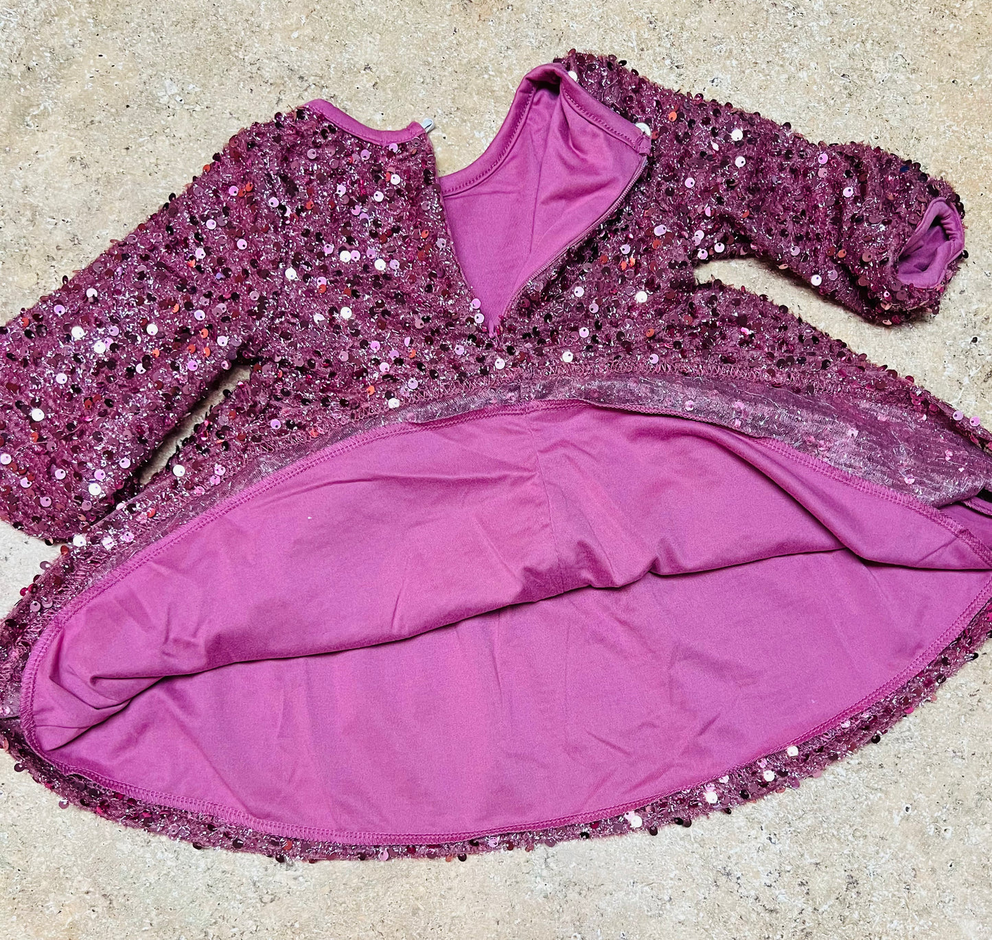 Mauve Sequin Party Dress