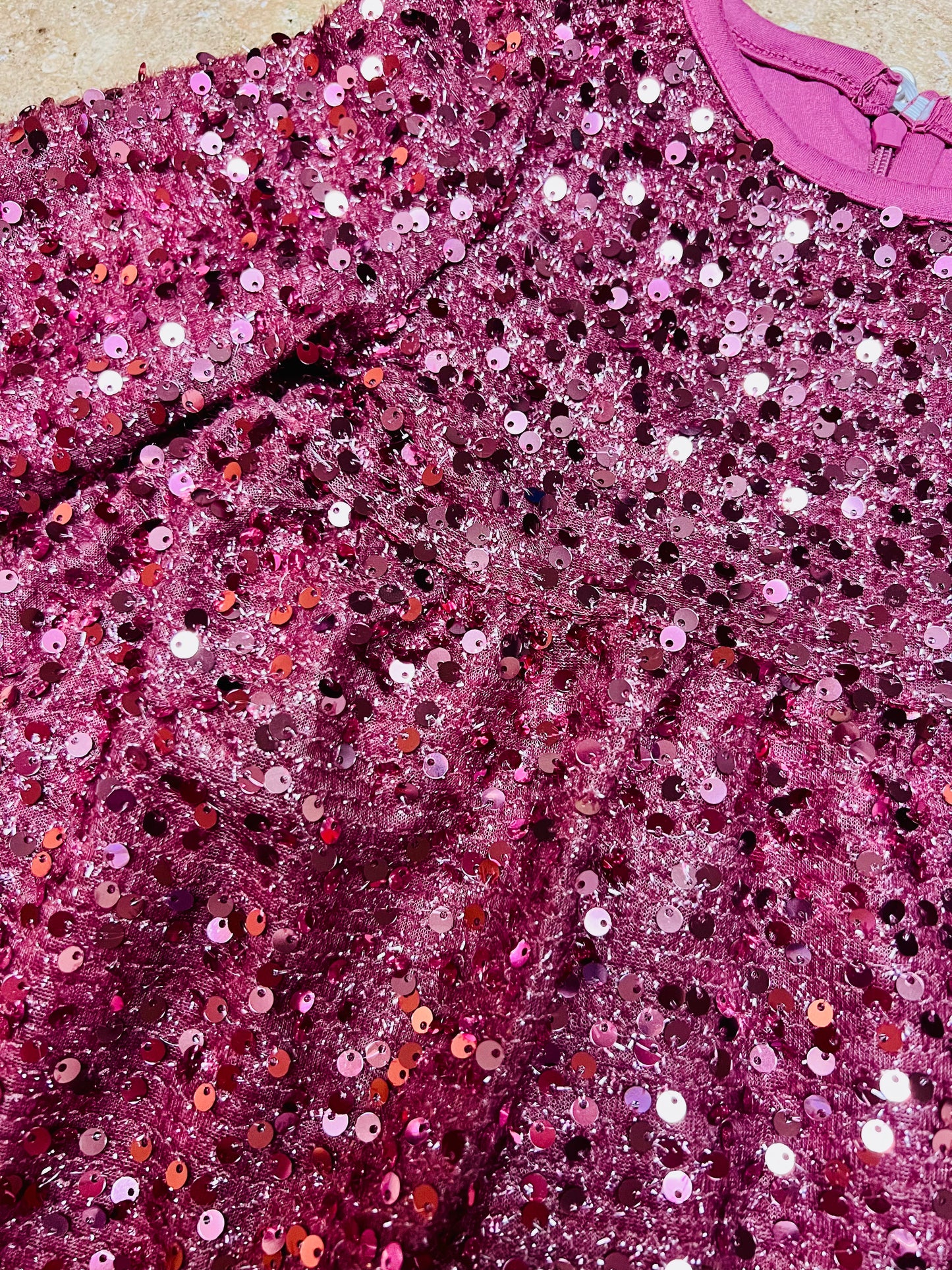 Mauve Sequin Party Dress