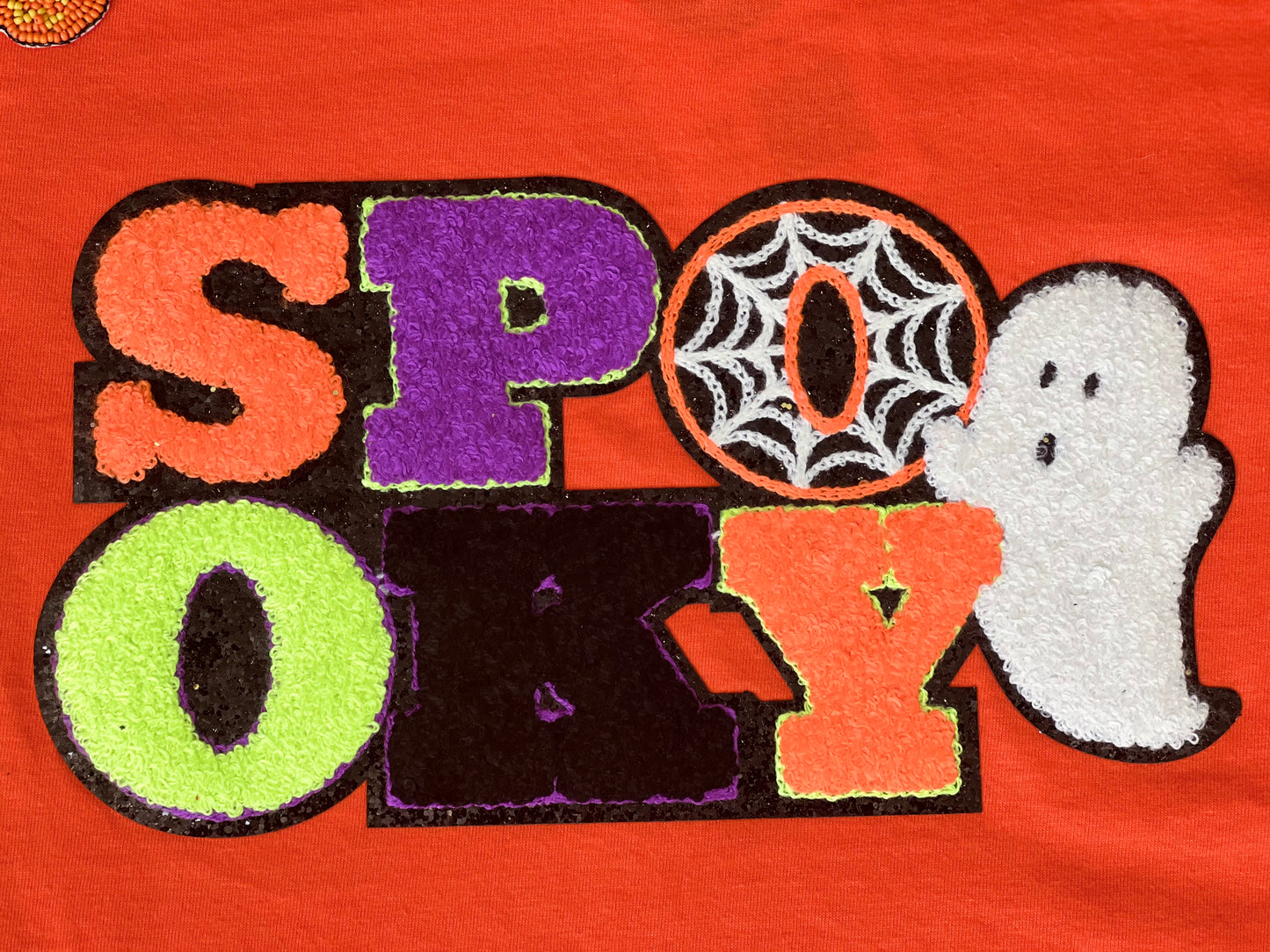 SPOOKY Chenille Patch Tees