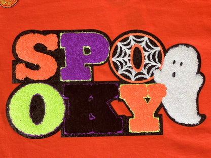 SPOOKY Chenille Patch Tees