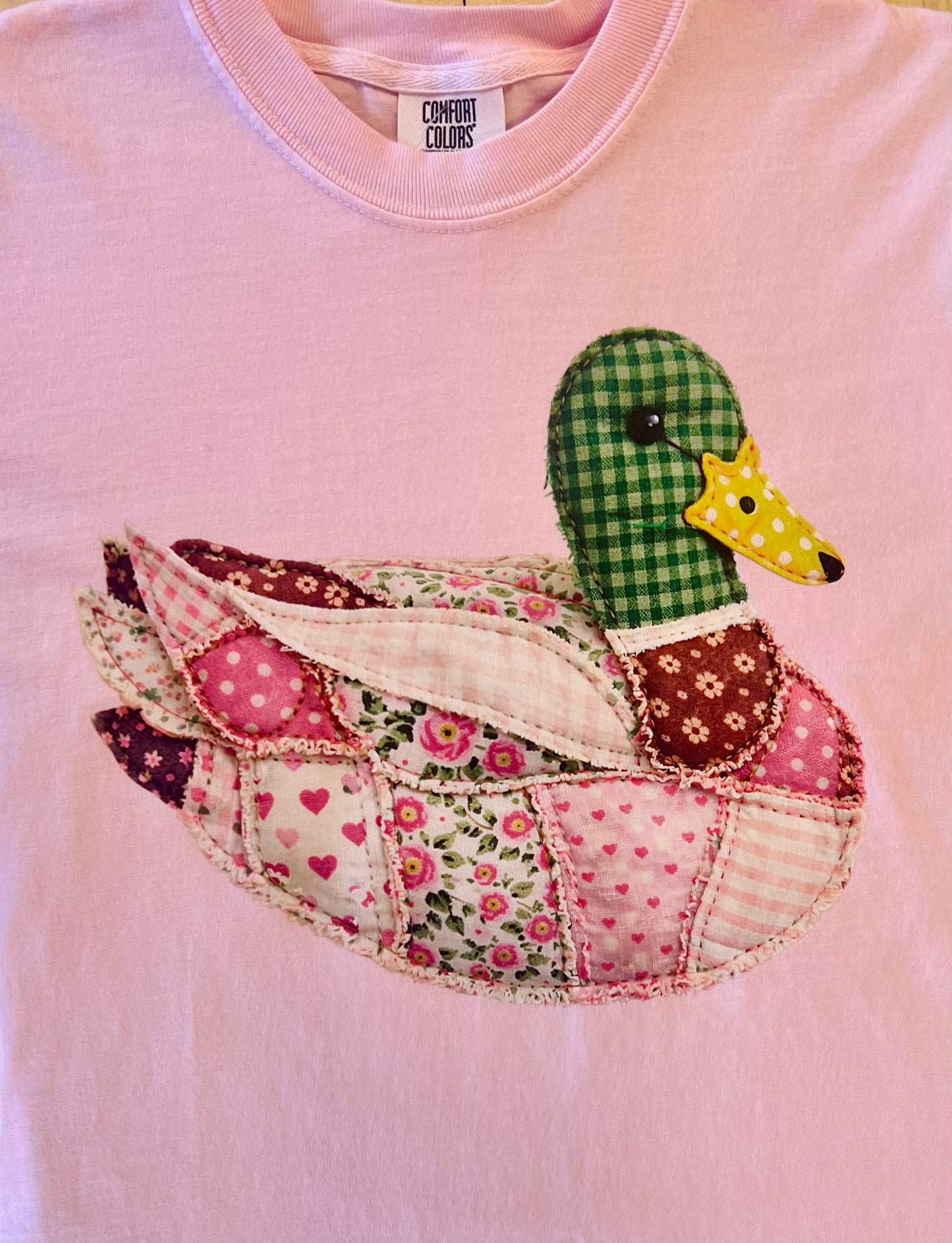 Faux Quilted Mallard Duck Comfort Color Tee