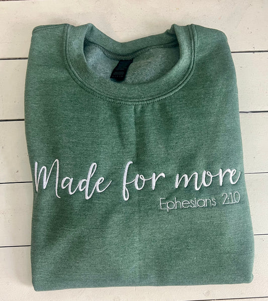 Made for More Embroidered Crewneck