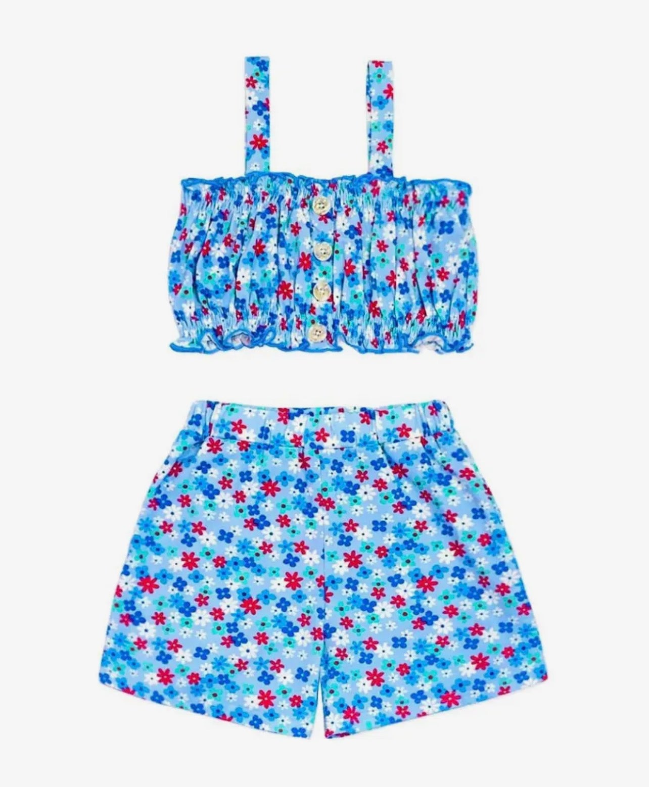 Toddler's 2 Piece Floral Short Set