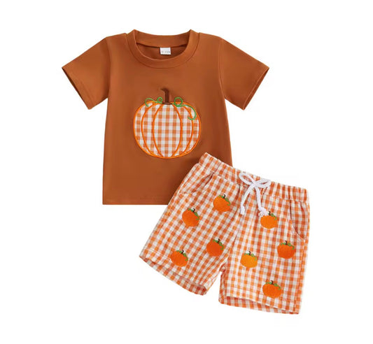 Patch Embroidered Short Set
