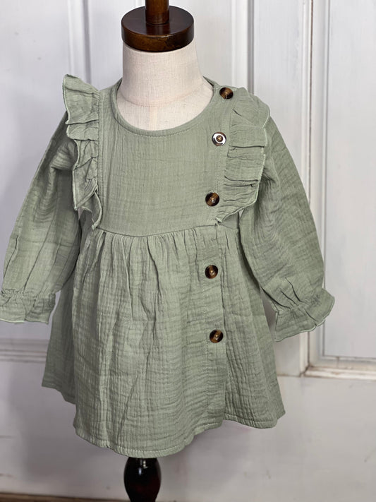 Sage Linen Dress