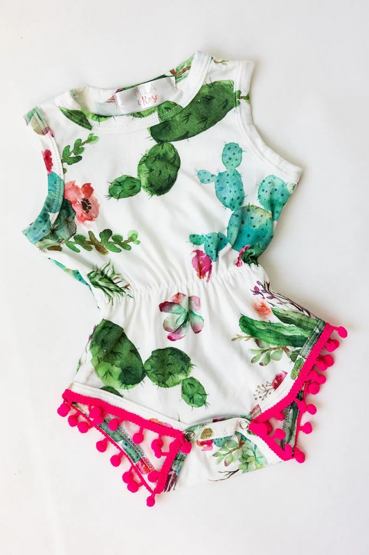 Cactus Pom Pom Romper
