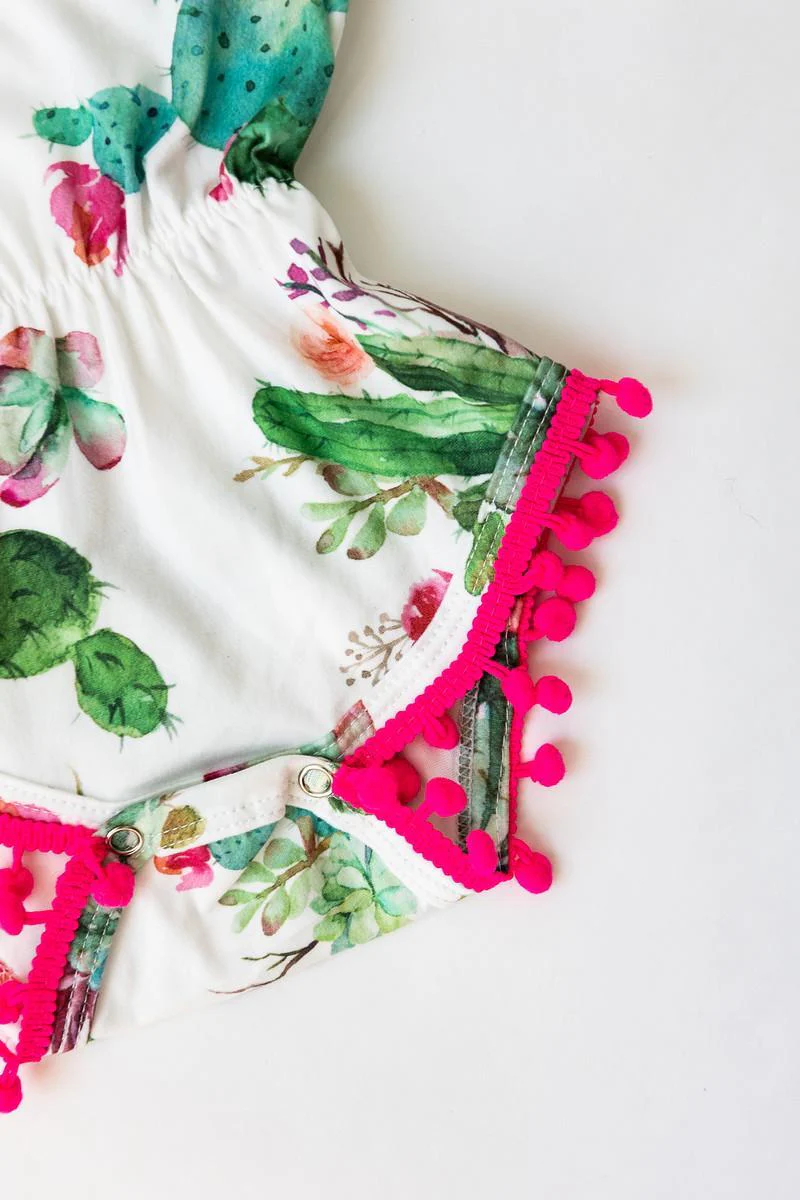 Cactus Pom Pom Romper